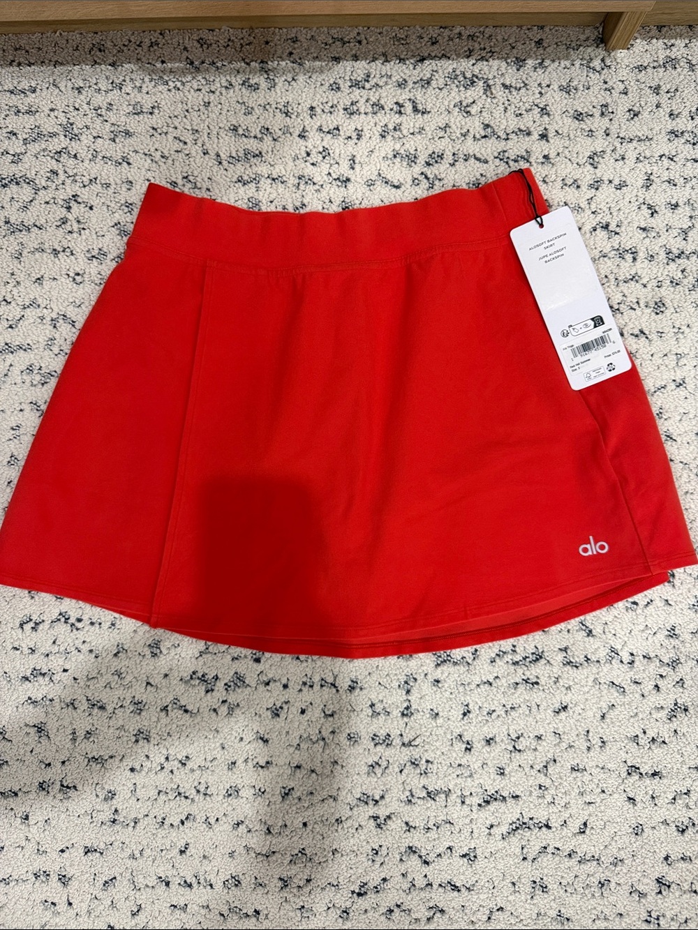 ALO Red Tennis Skirt - Alosoft backspin skirt